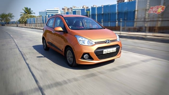 Hyundai Grand i10 front in motion