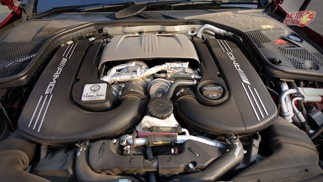 Mercedes AMG C63 S engine bay