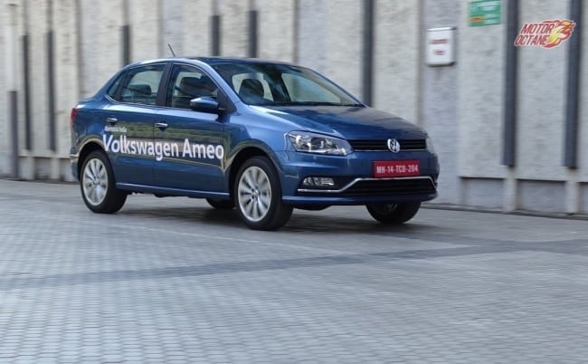 Volkswagen Ameo in motion front