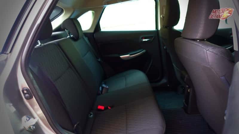 Maruti Baleno RS rear seat space