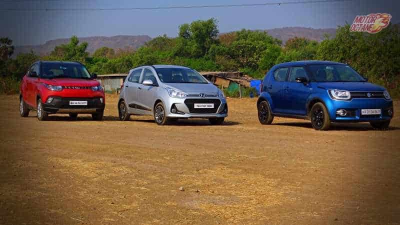 Maruti Ignis vs Hyundai Grand i10 vs Mahindra KUV100