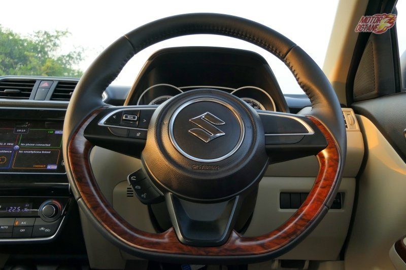 New Maruti DZire 2017 steering wheel