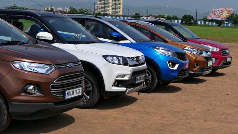 Tata Nexon vs Ford Ecosport vs Maruti Vitara Brezza vs Honda WRV vs Hyundai Creta front grille