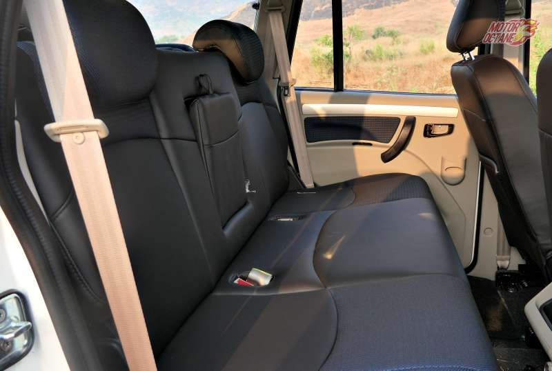 2018 Mahindra Scorpio facelift rear seats
