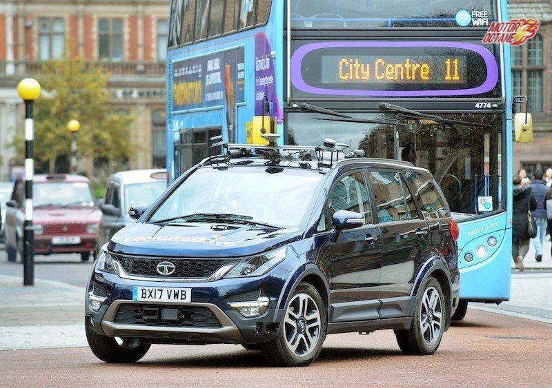 Tata Hexa autonomous driving test