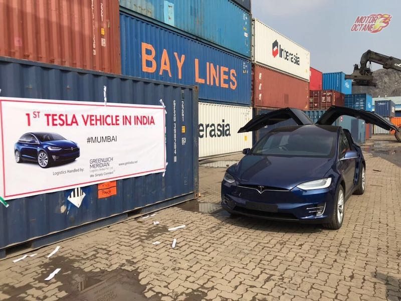 Tesla Model X India Mumbai POrt