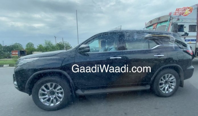 Fortuner facelift india side view