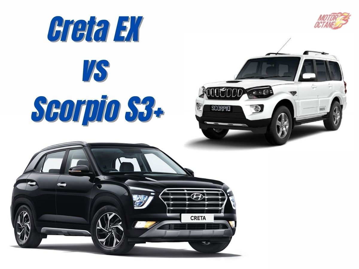 Hyundai Creta EX vs Scorpio S3+