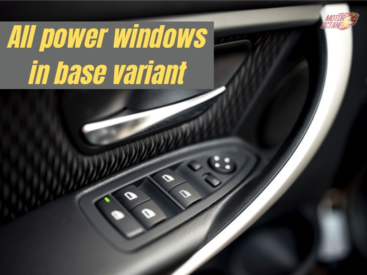 5 cars with all power windows in base variant