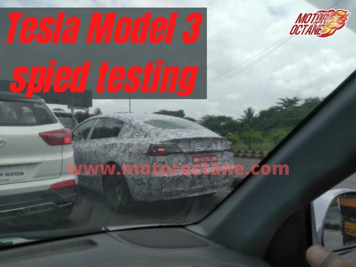 Tesla Model 3 spied testing