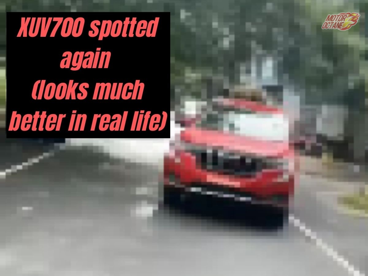 Mahindra XUV700 spotted on road