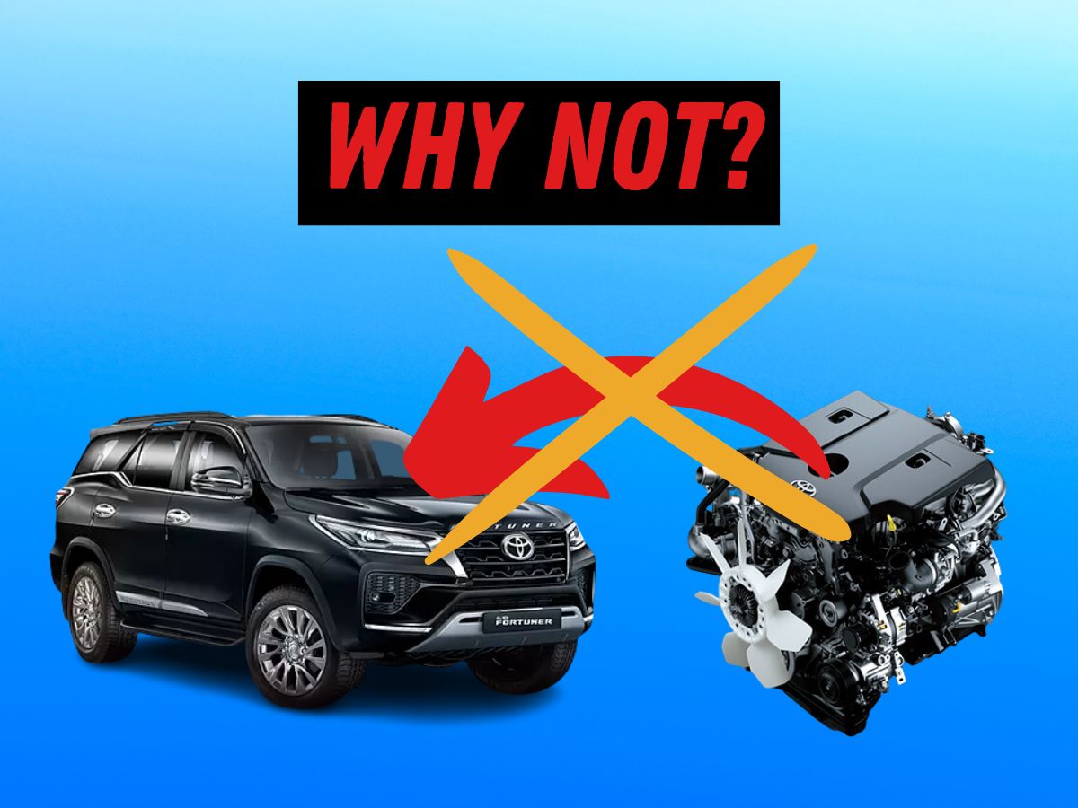 Why Fortuner in India doesn't come with a 2.4litre diesel engine