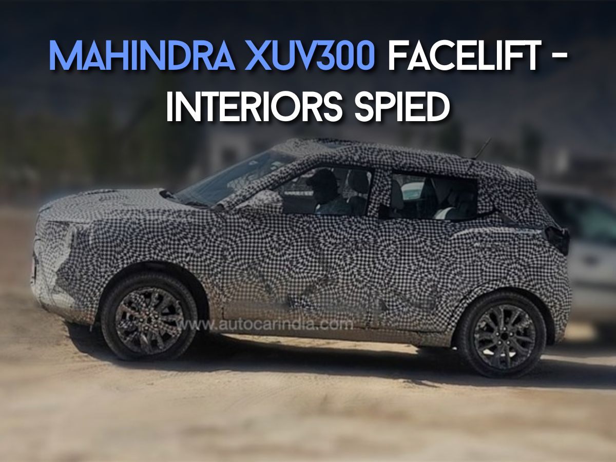 Mahindra XUV300 Facelift Interiors Spied! » MotorOctane