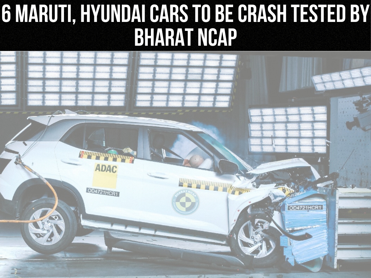 6 cars to be crash tested