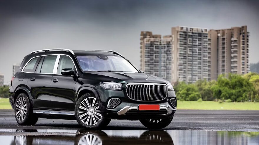 Mercedes Maybach GLS luxury full-size SUV with a chrome grille and premium design