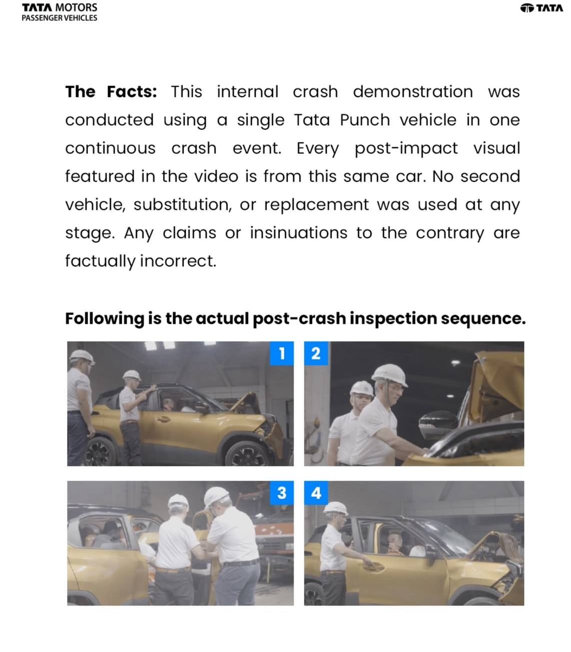 Tata's Clarification